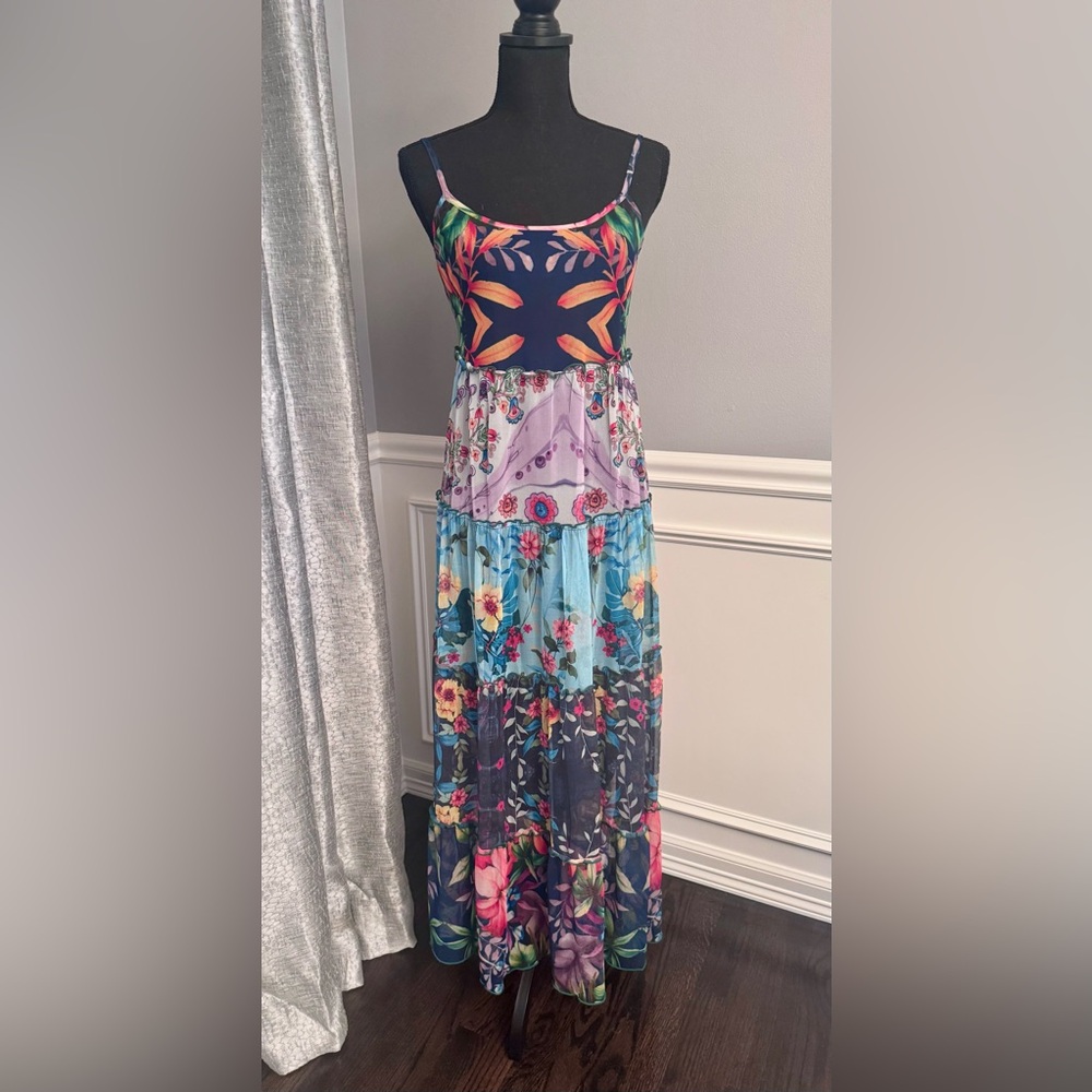 Desigual MultiColor Floral Patchwork Maxi Dress